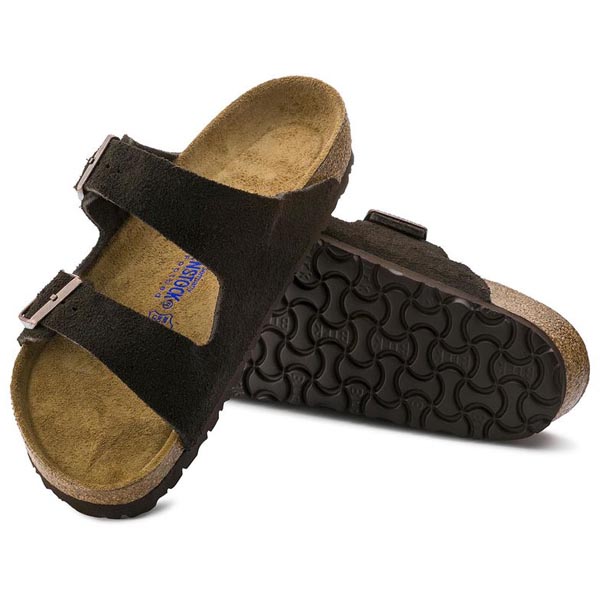 BIRKENSTOCK Arizona Mocha Suede Leather Soft footbed Outlet Store