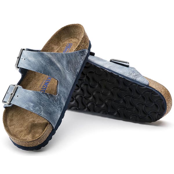 BIRKENSTOCK Arizona Soft Footbed Jeans Washed Out Blue Birko-Flor Outlet Store