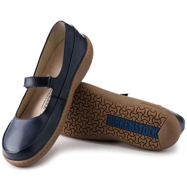 BIRKENSTOCK Iona Navy Leather Outlet Store