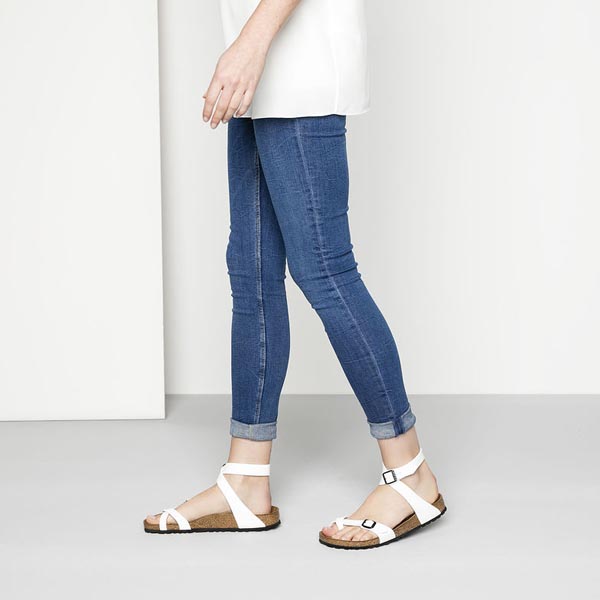 BIRKENSTOCK Yara White Birko-Flor Patent Outlet Store