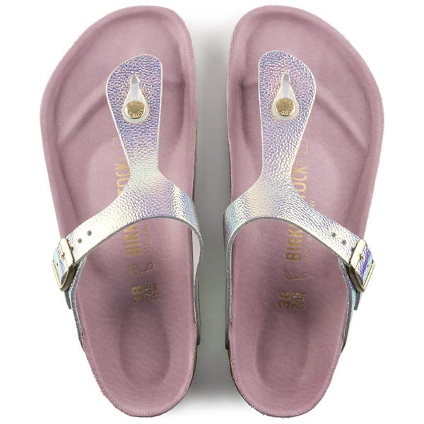 BIRKENSTOCK Gizeh Lux Ombre Pearl Silver Orchid Leather Outlet Store