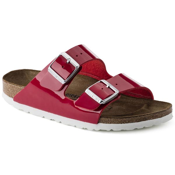 BIRKENSTOCK Arizona Tango Red Birko-Flor Patent Outlet Store