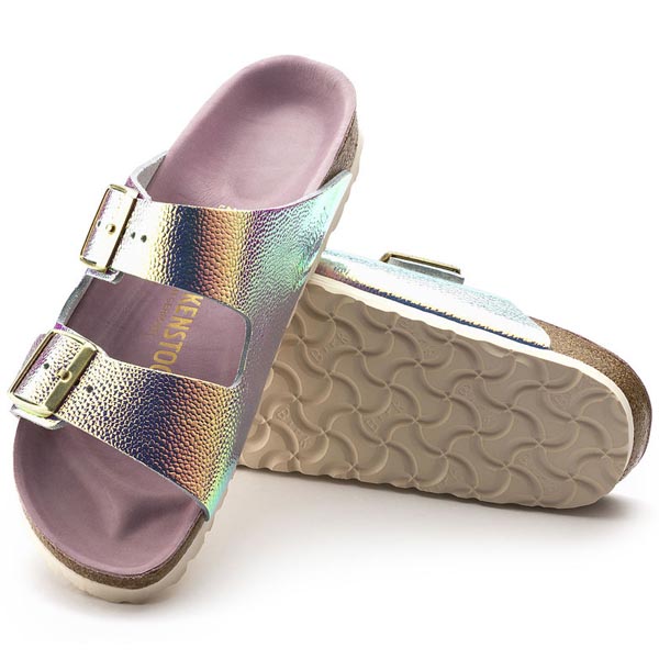BIRKENSTOCK Arizona Lux Ombre Pearl Silver Orchid Leather Outlet Store