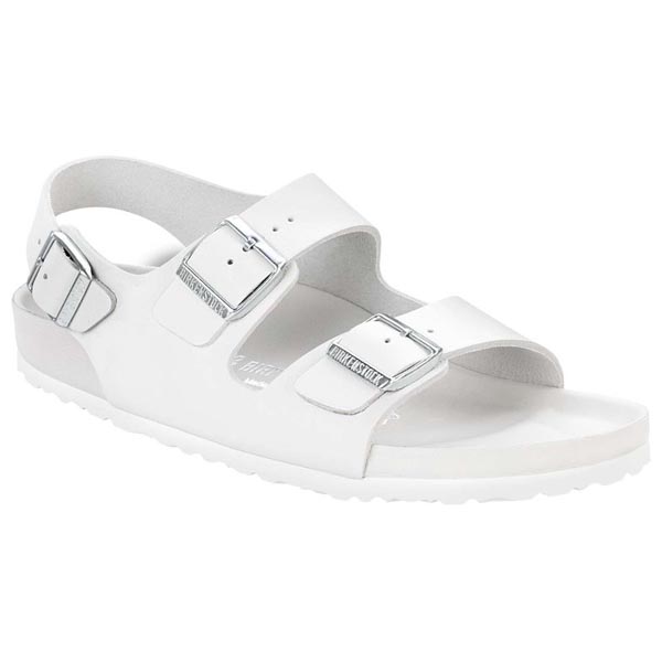 BIRKENSTOCK Milano White Natural Leather Exquisite Outlet Store