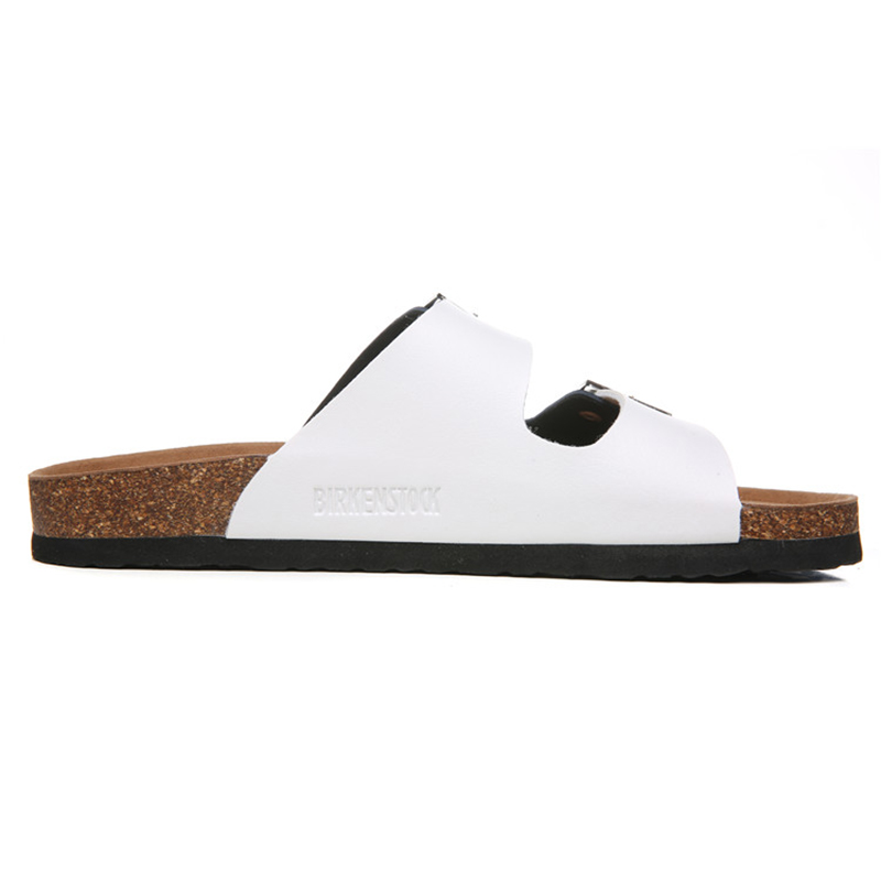 2018 Birkenstock 138 Leather Sandal White and blue